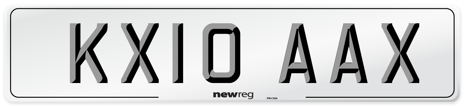 KX10 AAX Number Plate from New Reg
